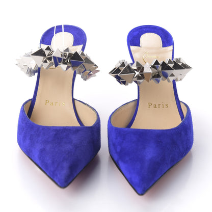 Christian Louboutin Veau Velours Specchio Planet Choc 80 Mule 36 Elixir 2 of 7