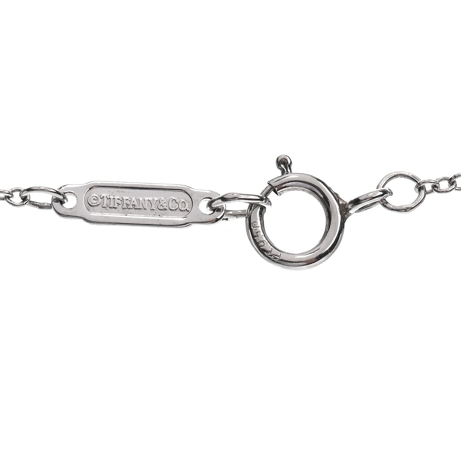 Tiffany Platinum Diamond Schlumberger Lynn Pendant Necklace 4 of 5