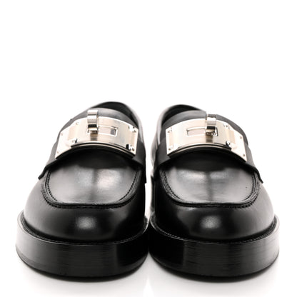 Hermes Calfskin Womens Hot Loafer 37 Black 2 of 9