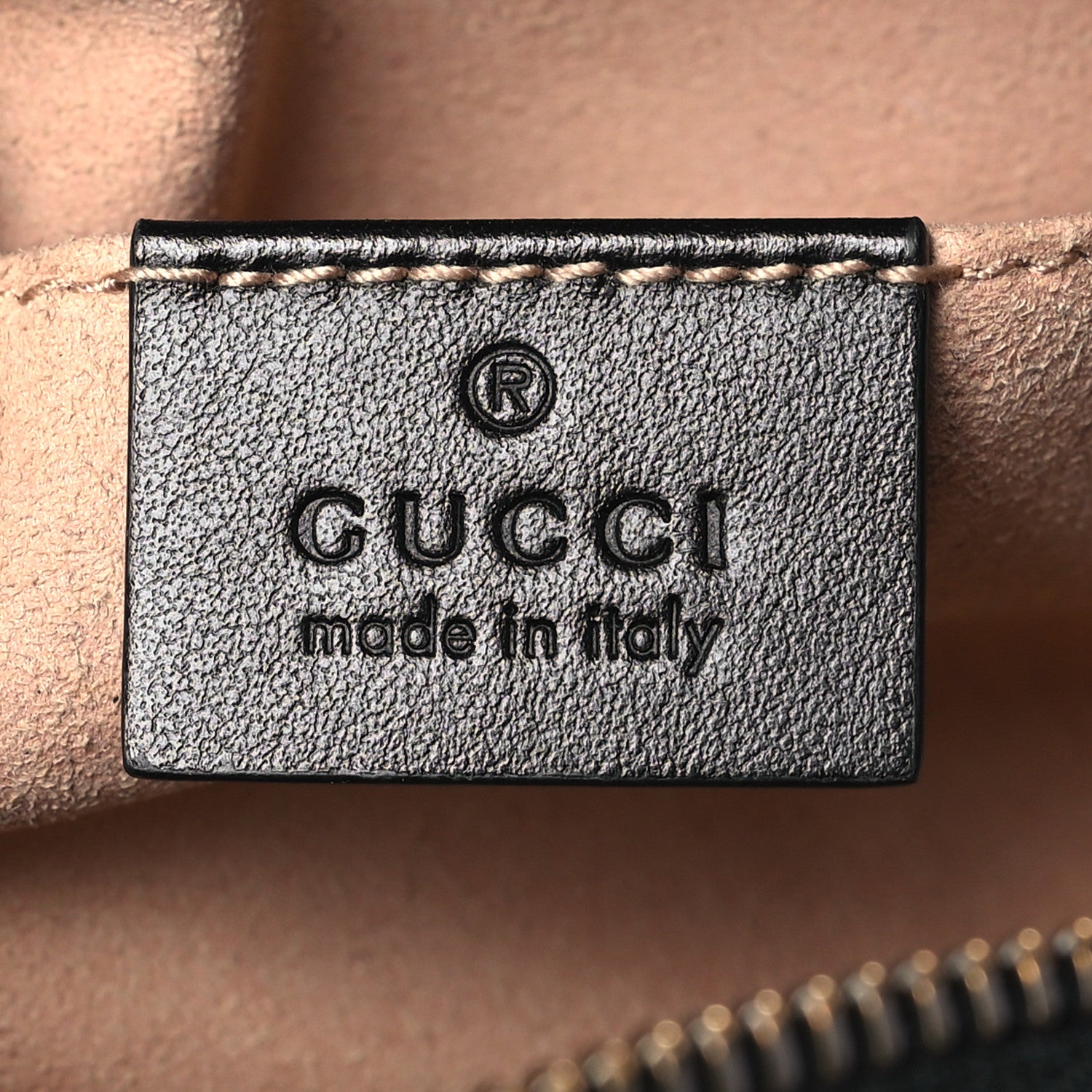 Gucci Calfskin Matelasse Mini GG Marmont Chain Shoulder Bag Black 6 of 9