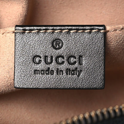 Gucci Calfskin Matelasse Mini GG Marmont Chain Shoulder Bag Black 6 of 9