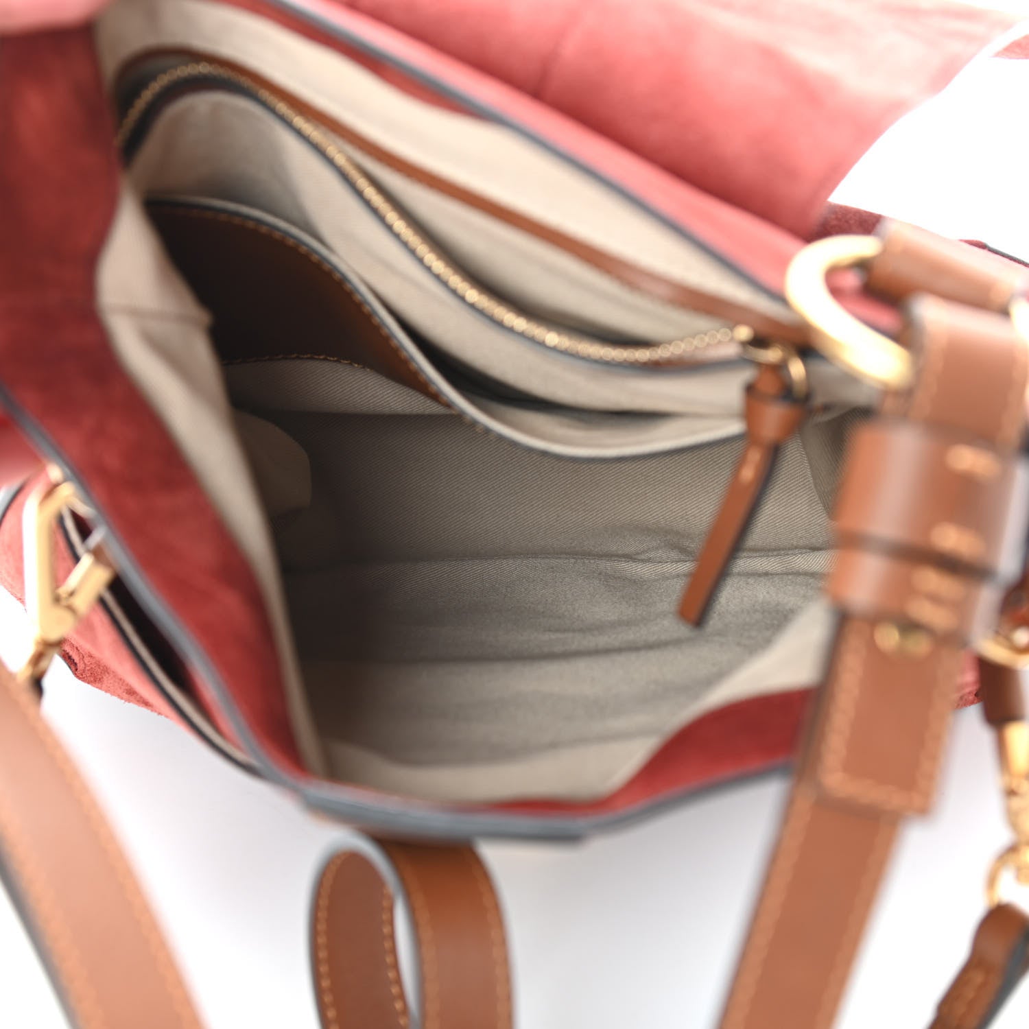 Chloe Suede Small Lexa Shoulder Bag Sienna Red 4 of 10