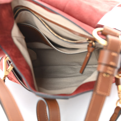 Chloe Suede Small Lexa Shoulder Bag Sienna Red 4 of 10