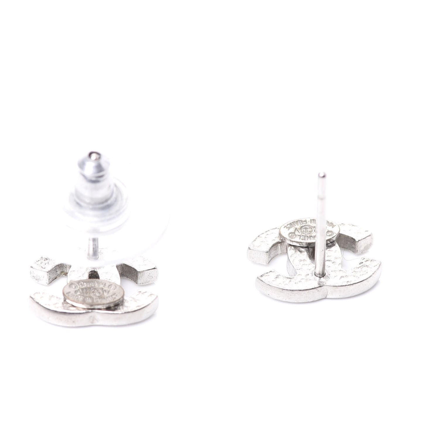 Crystal Mini Timeless CC Earrings Silver