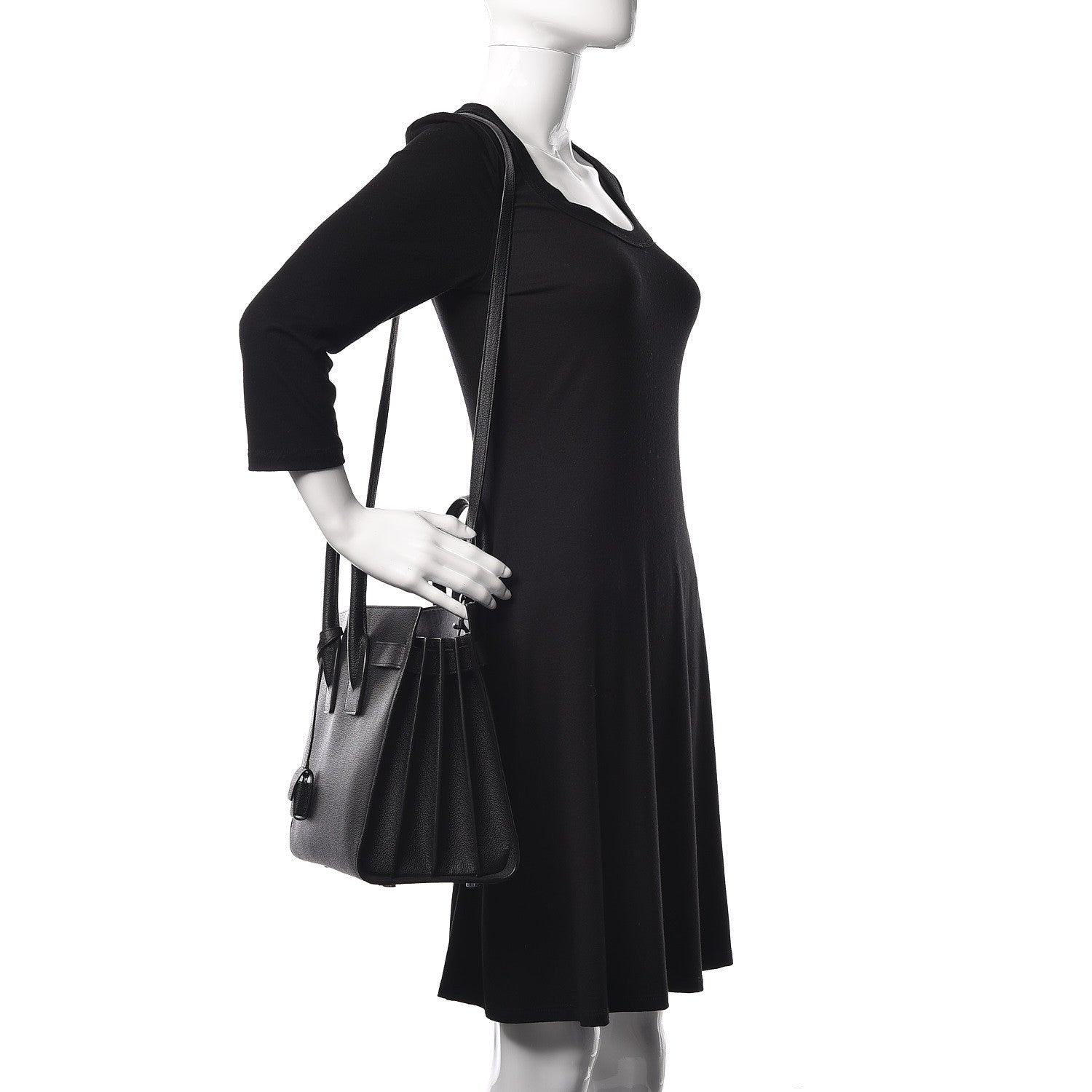 Saint Laurent Grained Calfskin Small Sac De Jour Black 2 of 10