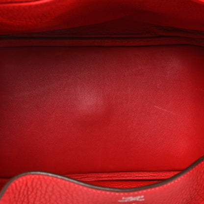 Hermes Taurillon Clemence Lindy 26 Rouge Casaque 5 of 11