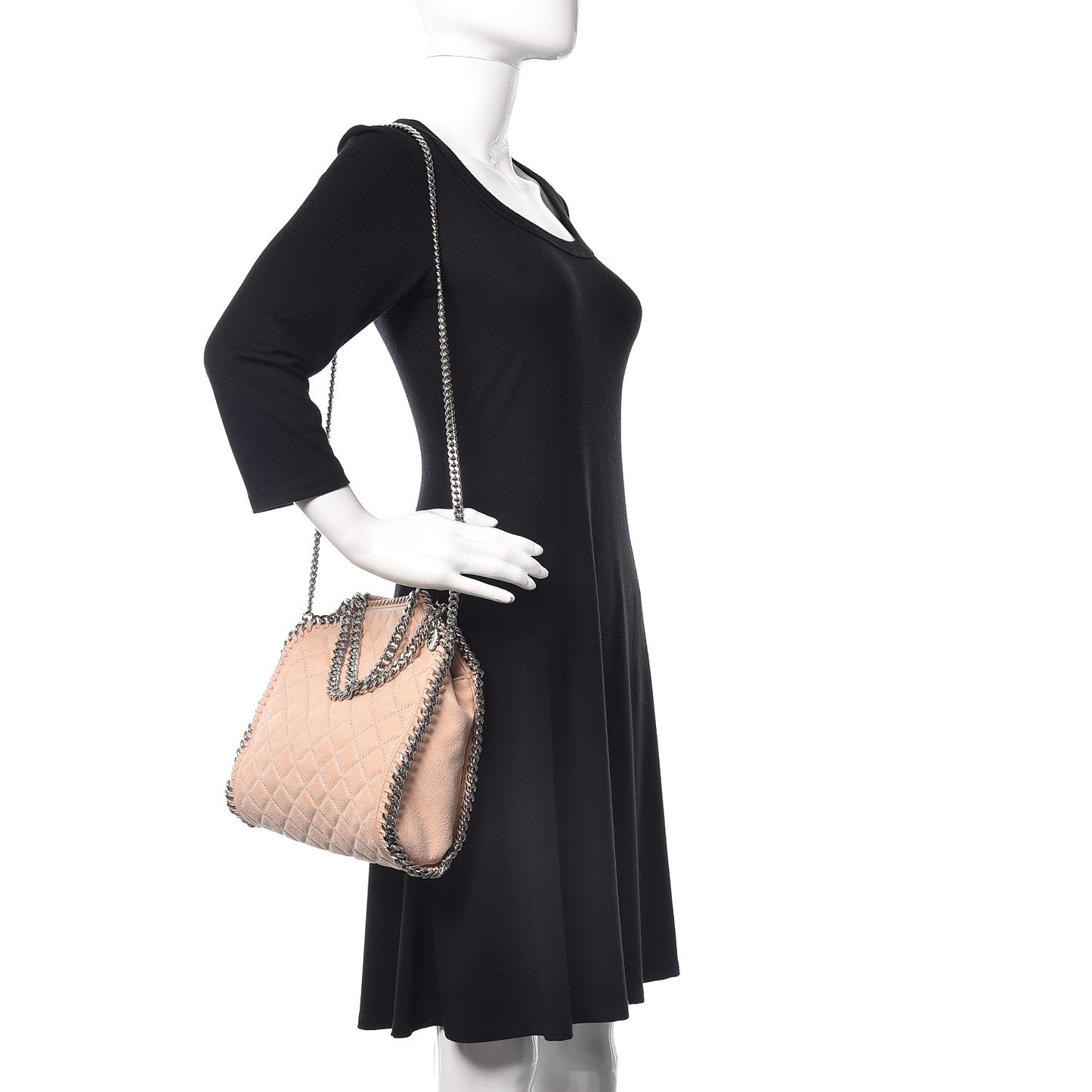 Shaggy Deer Quilted Studded Mini Falabella Powder