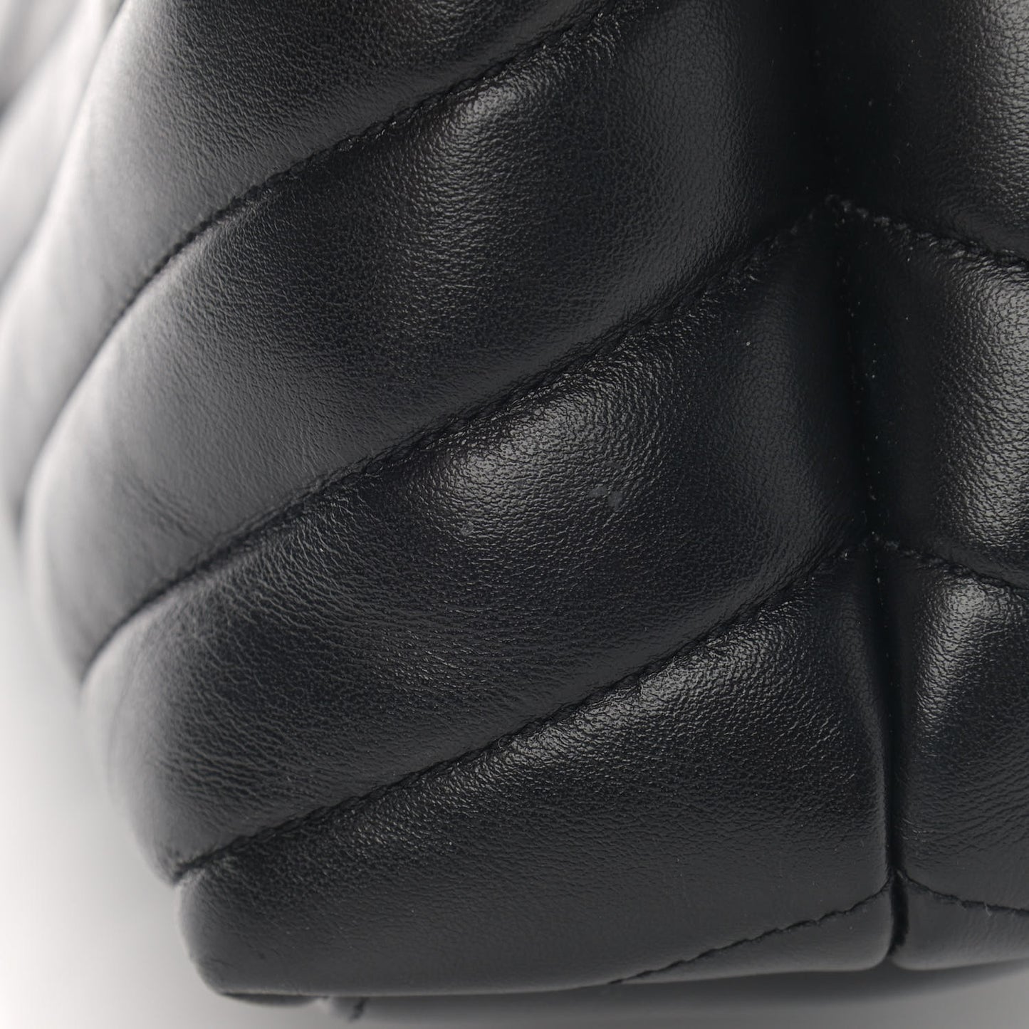 Calfskin Y Quilted Monogram Medium Loulou Chain Satchel Black