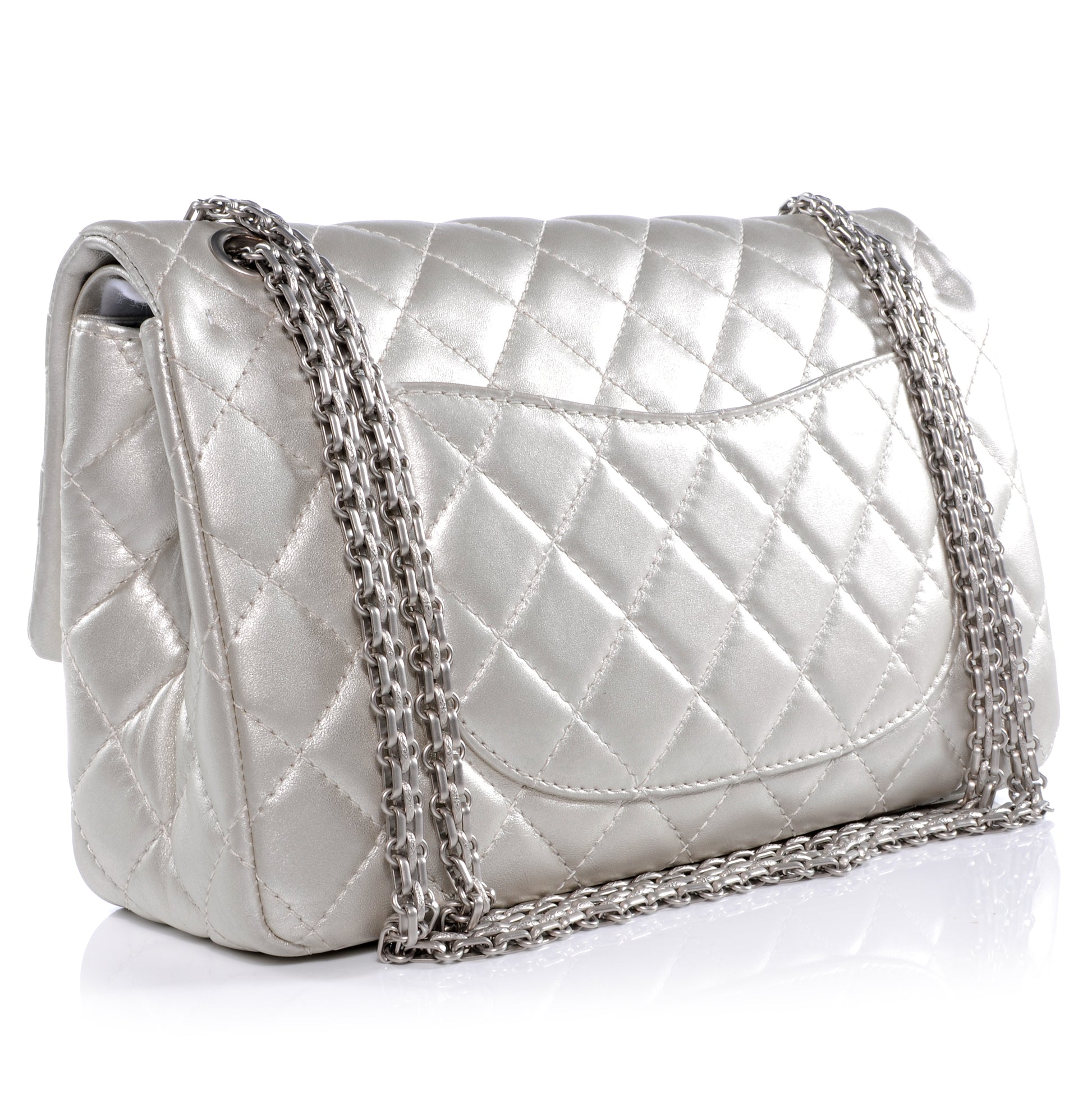 Chanel Lambskin 2.55 Reissue 226 Flap Silver 3 of 9