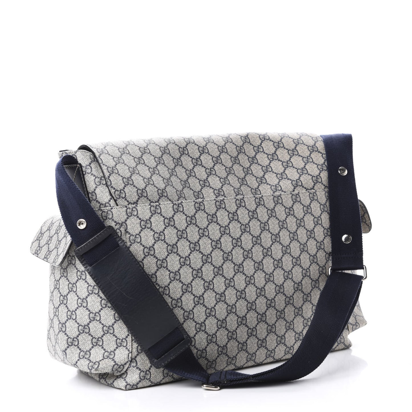 GG Plus Monogram Messenger Diaper Bag Navy