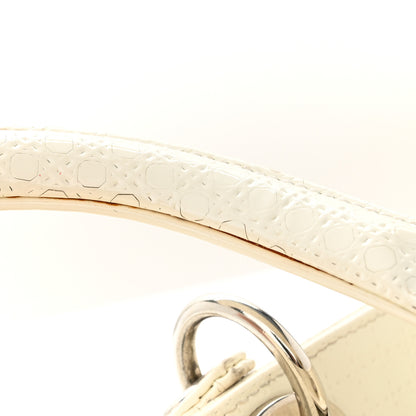 Christian Dior Patent Micro-Cannage Medium Lady Dior White 16 of 18