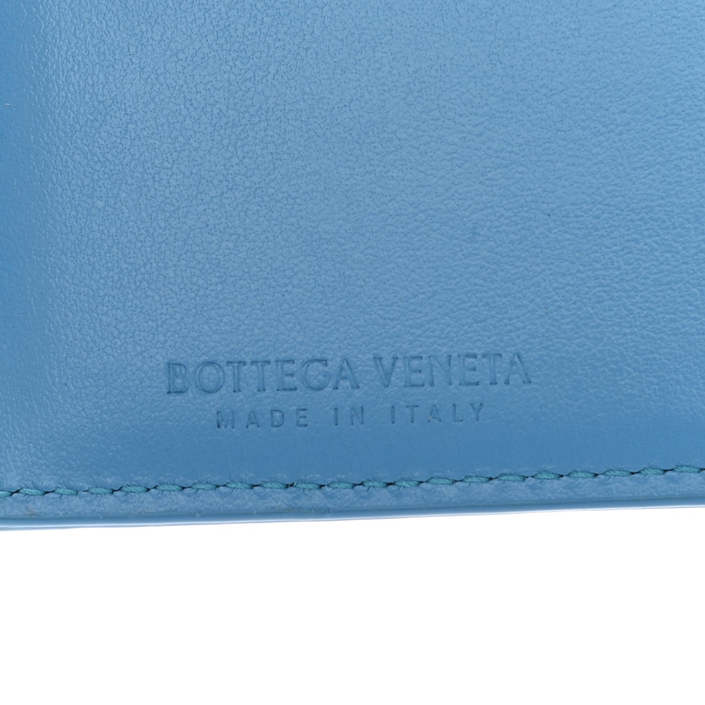 Nappa Intrecciato Bifold Zip Wallet Swimming Pool