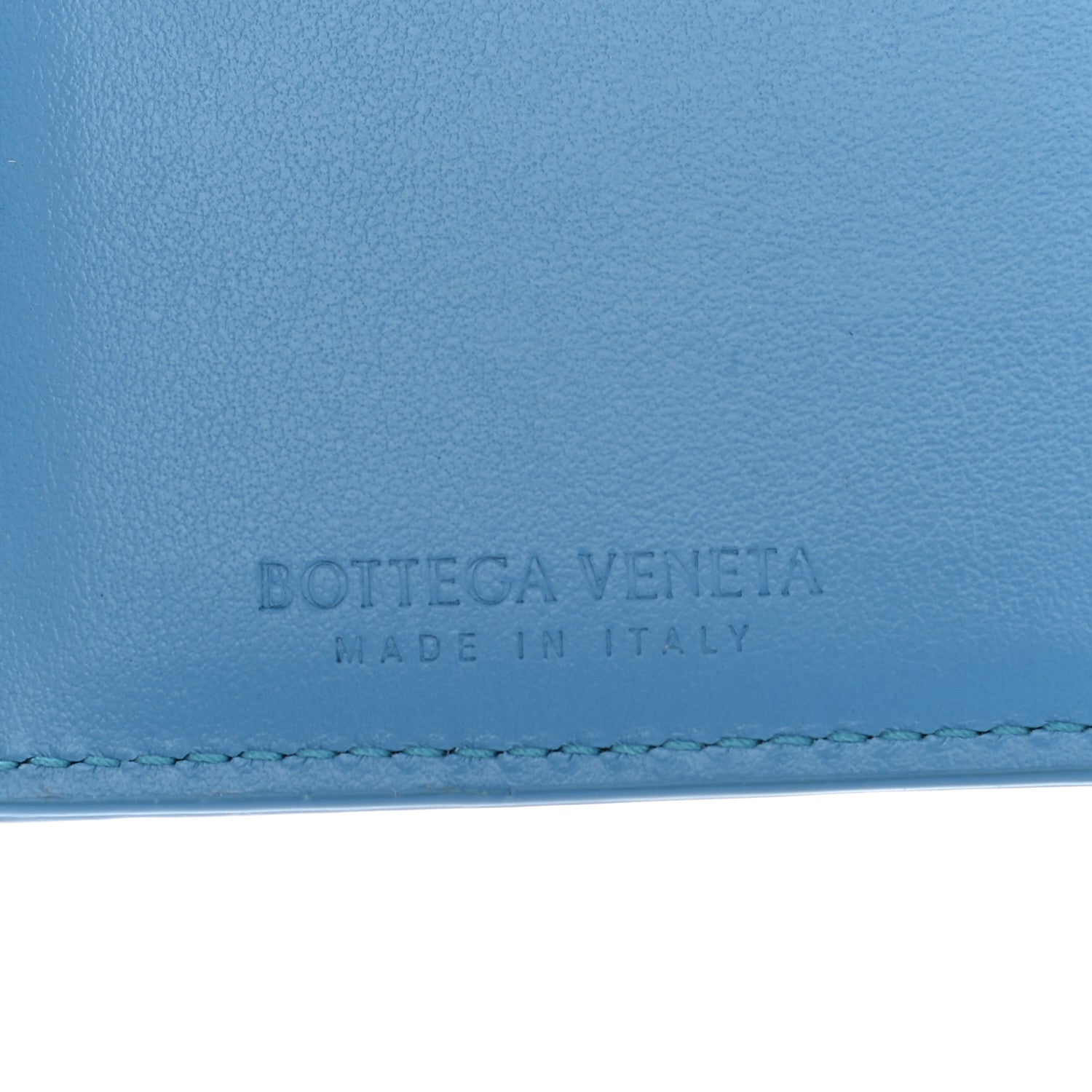 Bottega Veneta Nappa Intrecciato Bifold Zip Wallet Swimming Pool 6 of 6