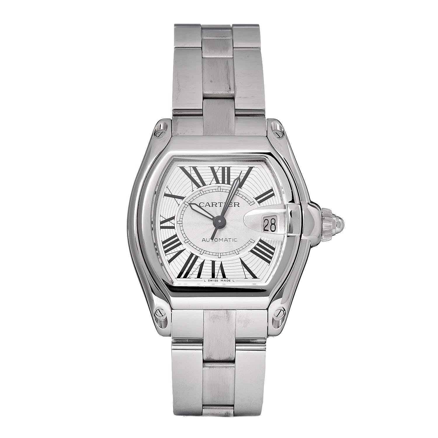 Cartier Stainless Steel 37mm Roadster Automatic Watch 1 of 12