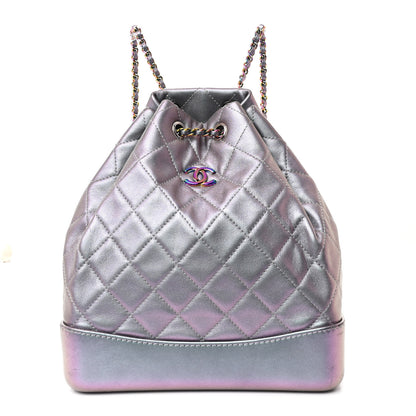 Chanel Iridescent Lambskin Calfskin Quilted Gabrielle Backpack Light Purple 1 of 13