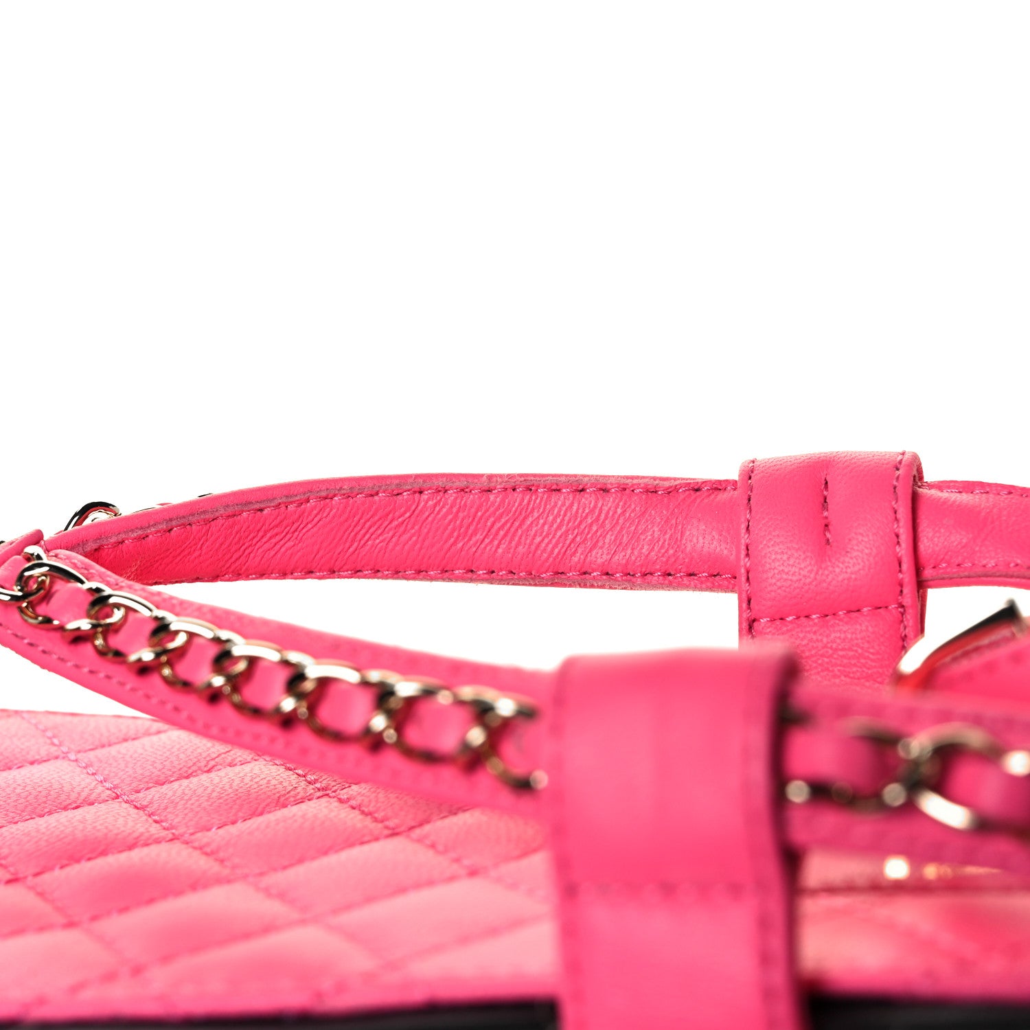 Chanel Lambskin Chain CC Thong Espadrille Sandals 40 Pink 11 of 11