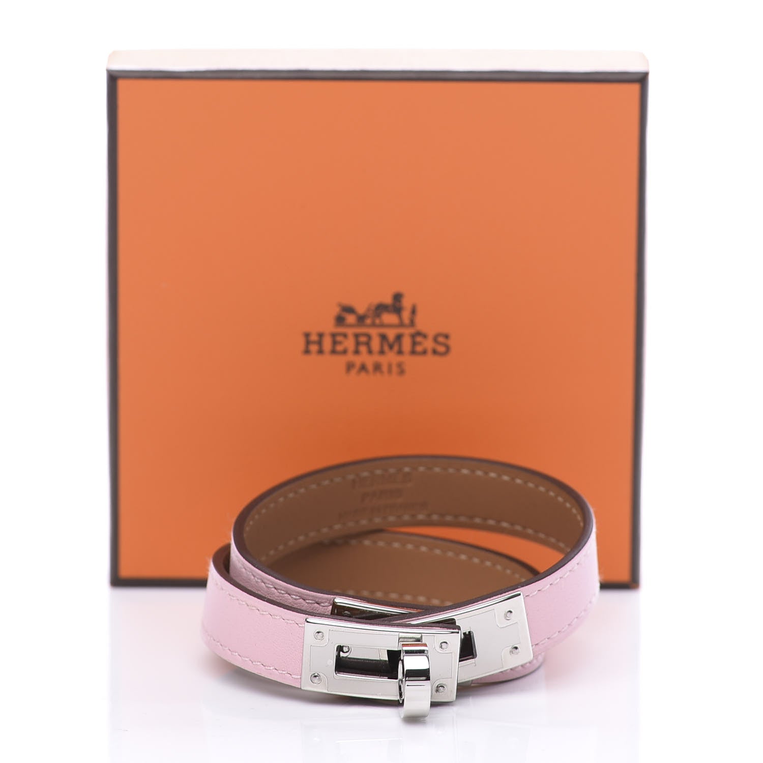 Hermes Swift Kelly Double Tour Bracelet T2 Rose Sakura 5 of 5