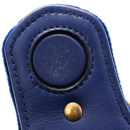 Gucci Velvet Matelasse GG Marmont Clutch Cobalt Blue 8 of 10