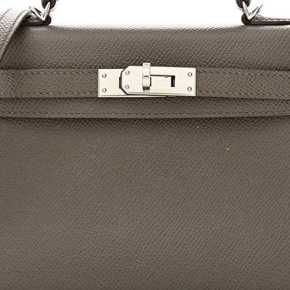 Hermes Epsom Mini Kelly Sellier 20 Etain 8 of 10