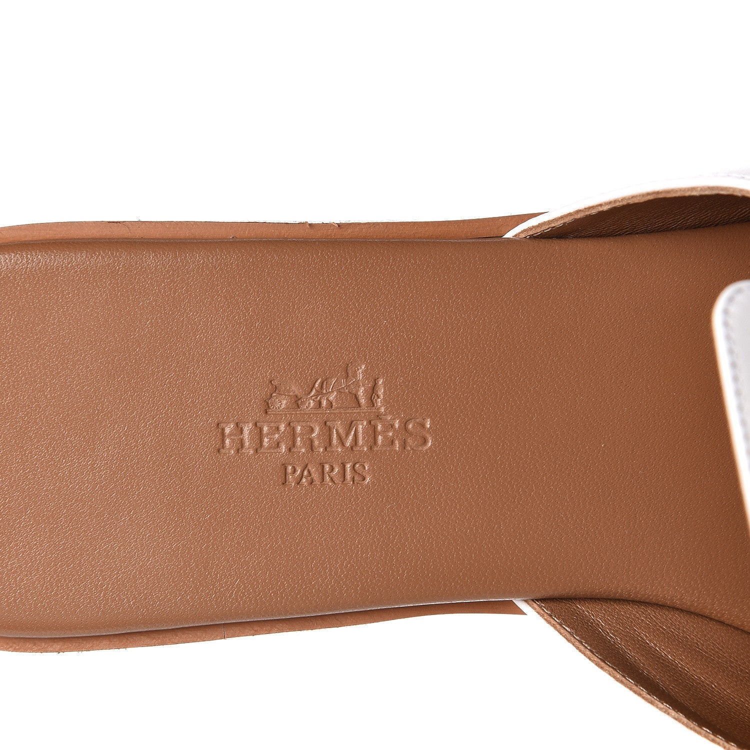 Hermes Calfskin Auteuil Sandals 37 White 7 of 8