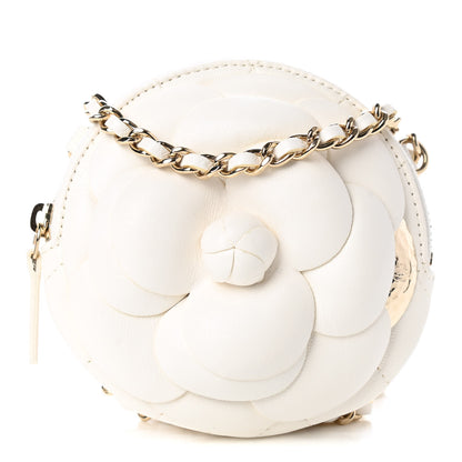Chanel Lambskin Mini Camellia Bouquet Clutch With Chain White 1 of 11