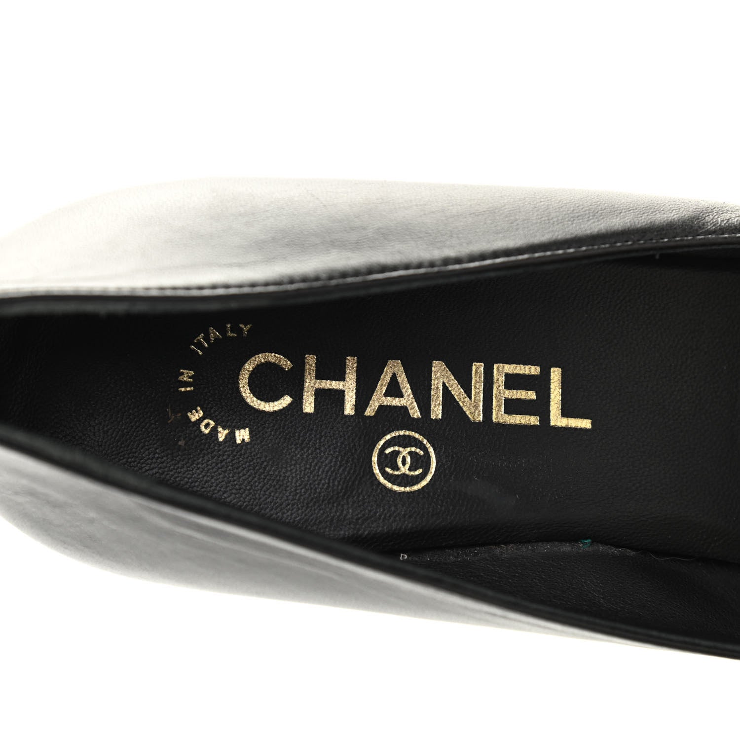 Chanel Patent Lambskin Cap Toe Pearl Pumps 39.5 Black 6 of 14