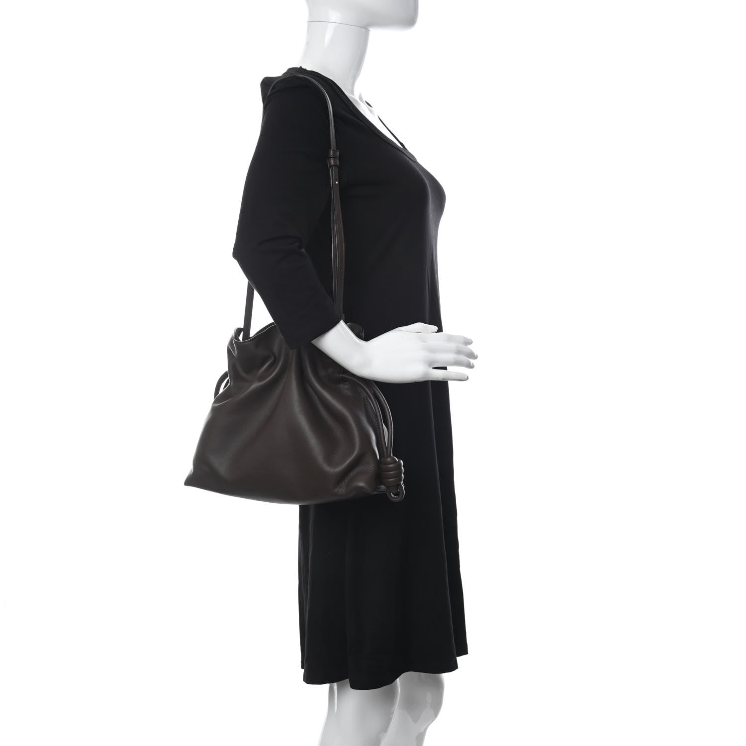 Loewe Calfskin Small Flamenco Knot Bag Ebony 3 of 11