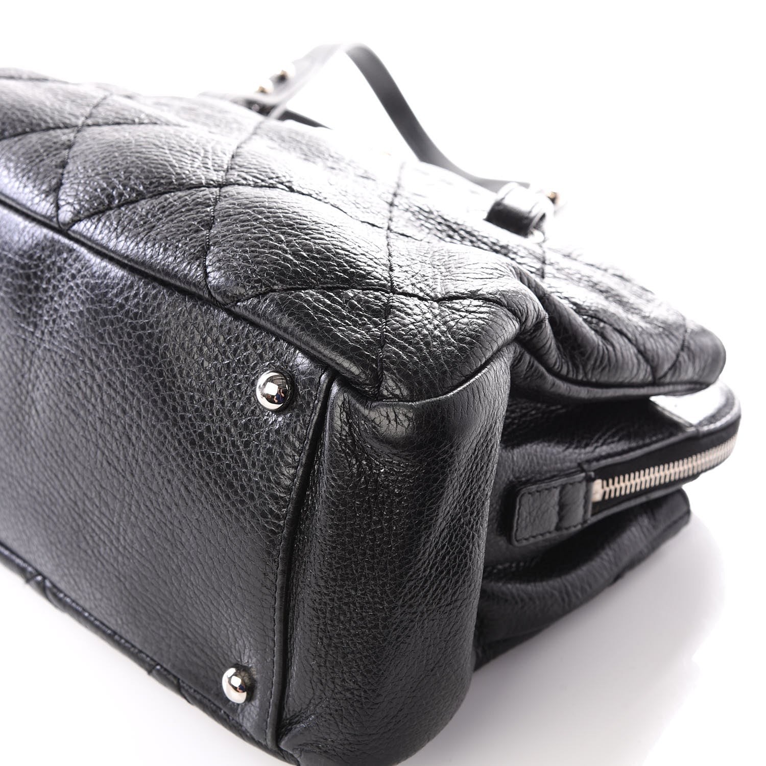Chanel Glazed Calfskin On the Road Zip Tote Black 6 of 11