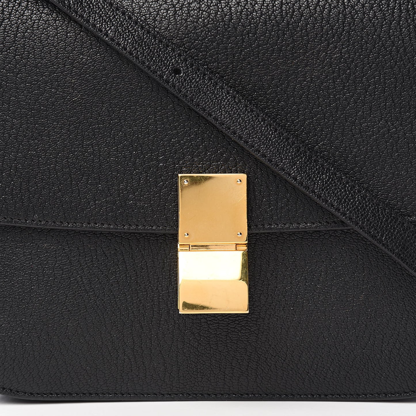 Goatskin Medium Classic Box Flap Bag Black