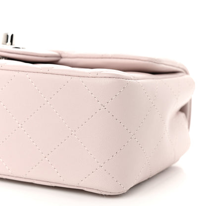 Chanel Lambskin Quilted Mini Rectangular Flap Light Purple 10 of 11