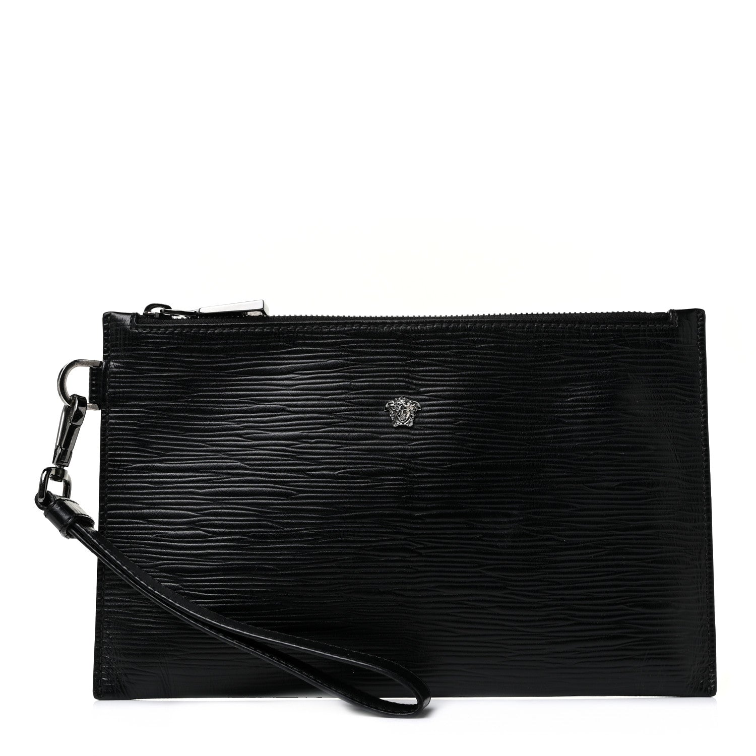 Versace Calfskin Medusa Head Pochette Black 1 of 8