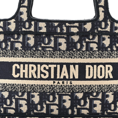 Christian Dior Oblique Mini Book Tote Blue Multicolor 7 of 9