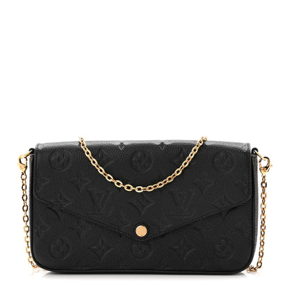Louis Vuitton Empreinte Pochette Felicie Chain Wallet Black 1 of 11