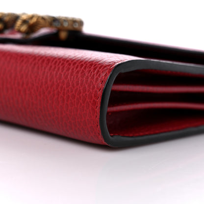 Gucci Calfskin Mini Dionysus Chain Wallet Hibiscus Red 9 of 10