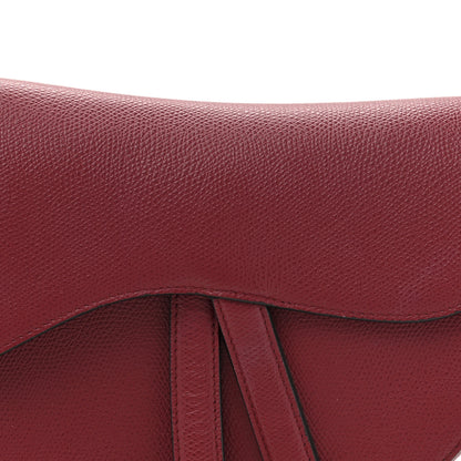 Christian Dior Grained Calfskin Saddle Bag Red 8 of 13