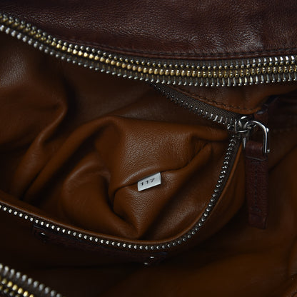 Prada Cervo Antik Bowler Tote Brown 9 of 10
