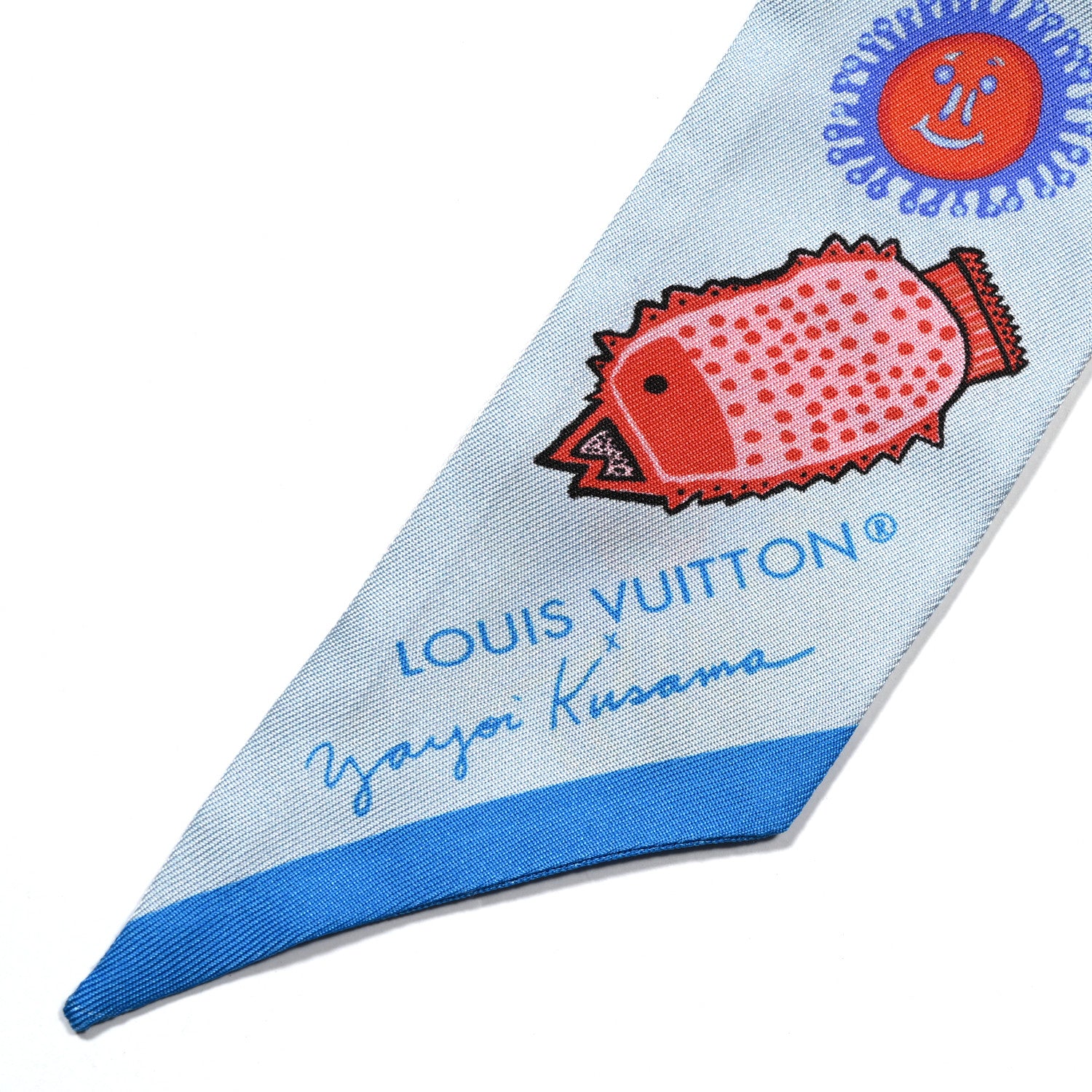 Louis Vuitton LV X YK Silk Monogram BB Bandeau Light Blue 3 of 4