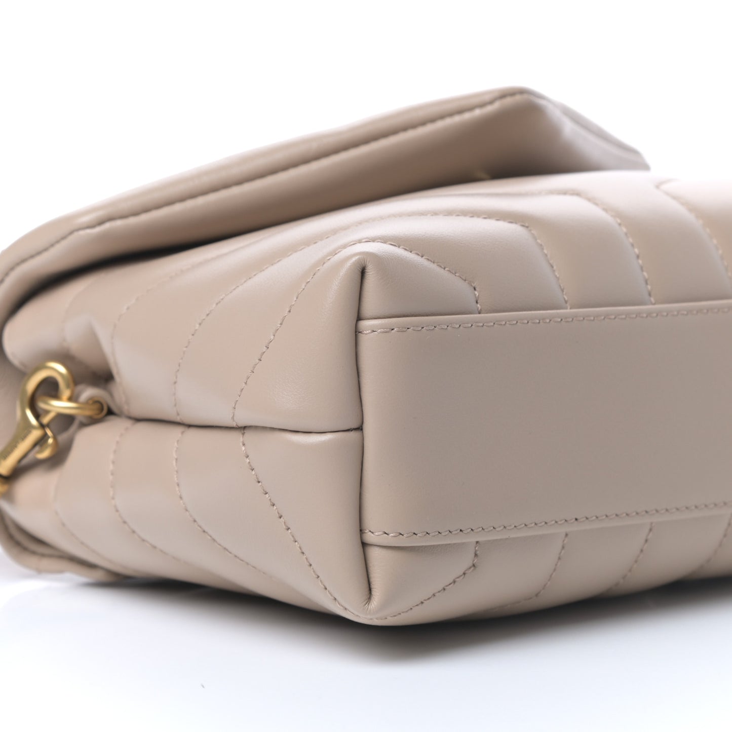 Calfskin Y Quilted Monogram Toy Loulou Crossbody Bag Dark Beige