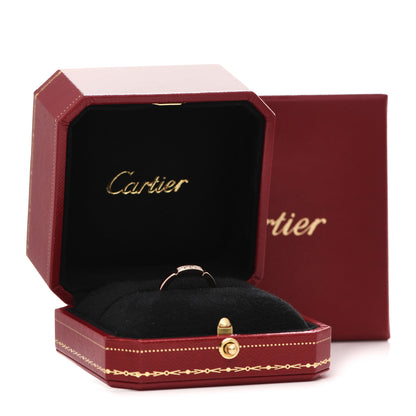 Cartier 18K Pink Gold Diamond Maillon Panthere Wedding Band Ring 49 4.75 6 of 6