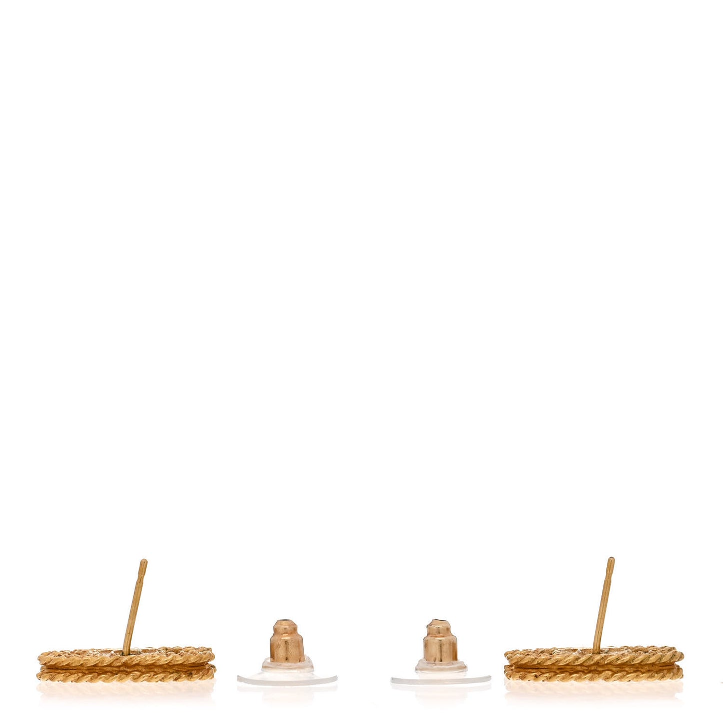 CC Chain Earrings Matte Gold