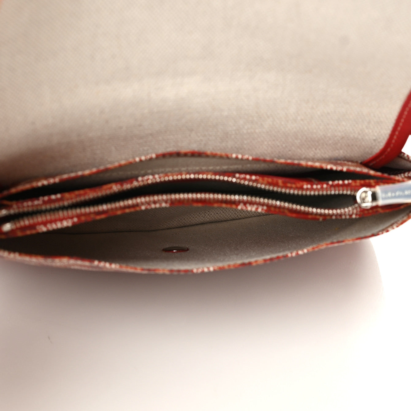 Goyard Goyardine Plumet Wallet Clutch Red 9 of 10
