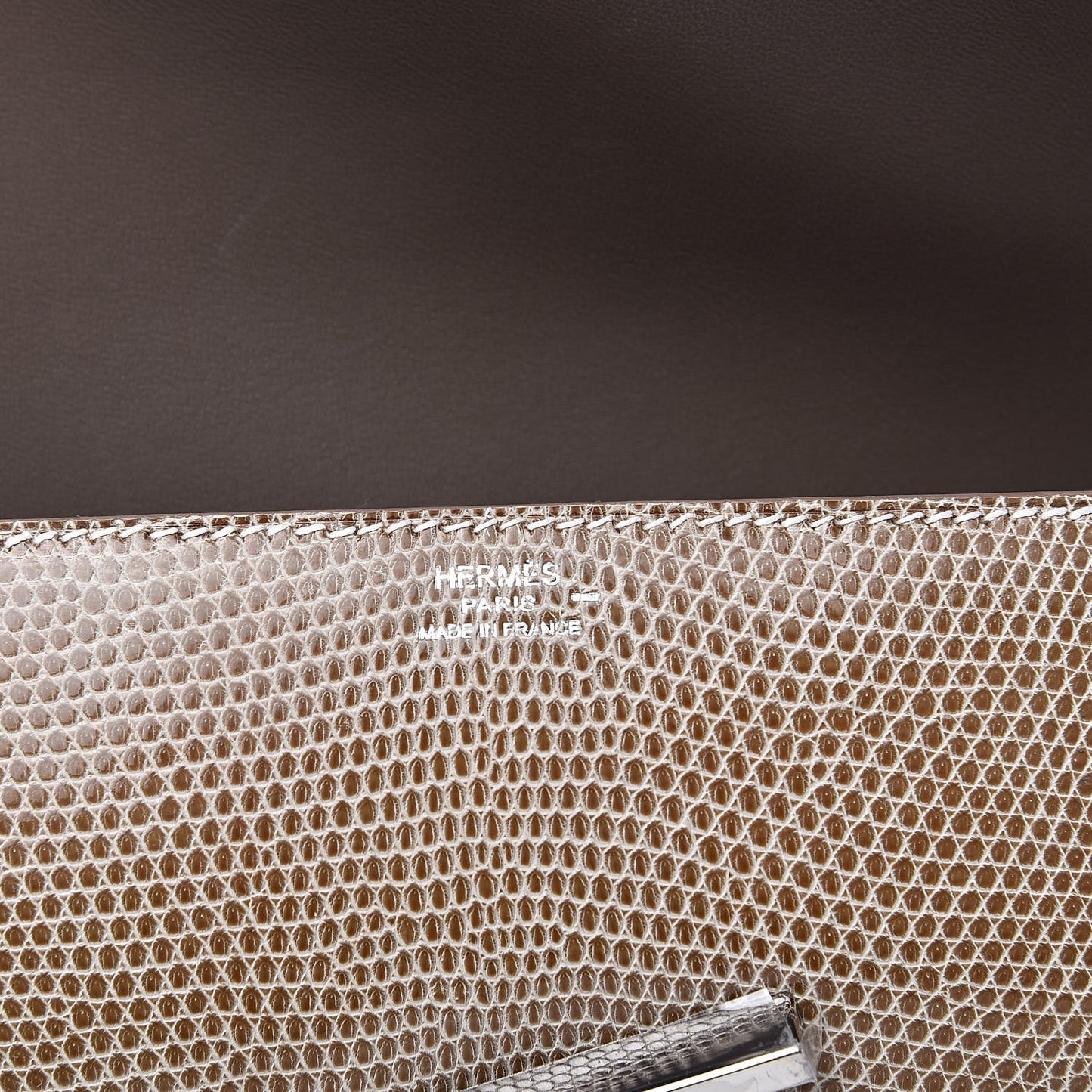 Lizard Egee Clutch Ficelle