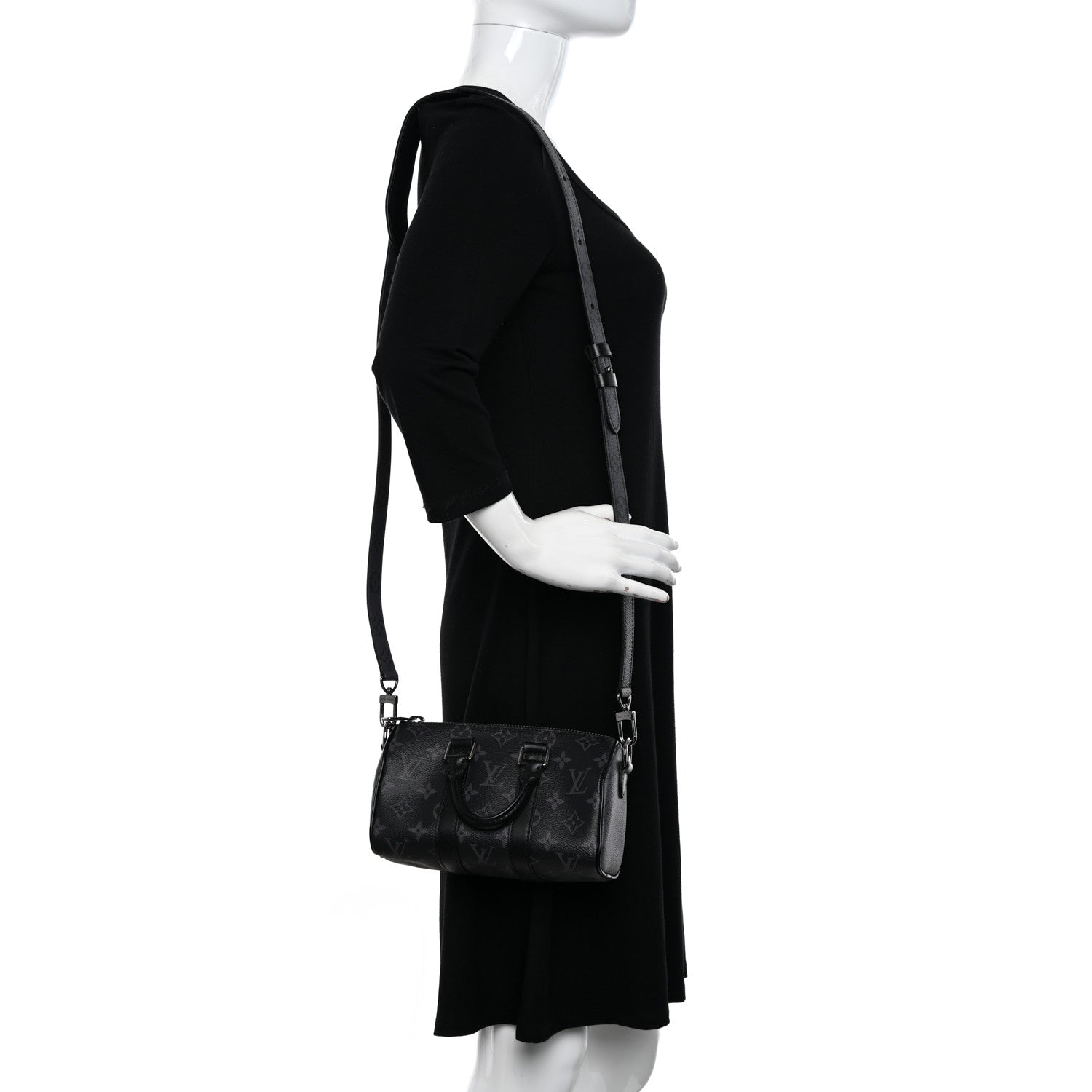 Louis Vuitton Reverse Monogram Eclipse Keepall XS Black 2 of 9