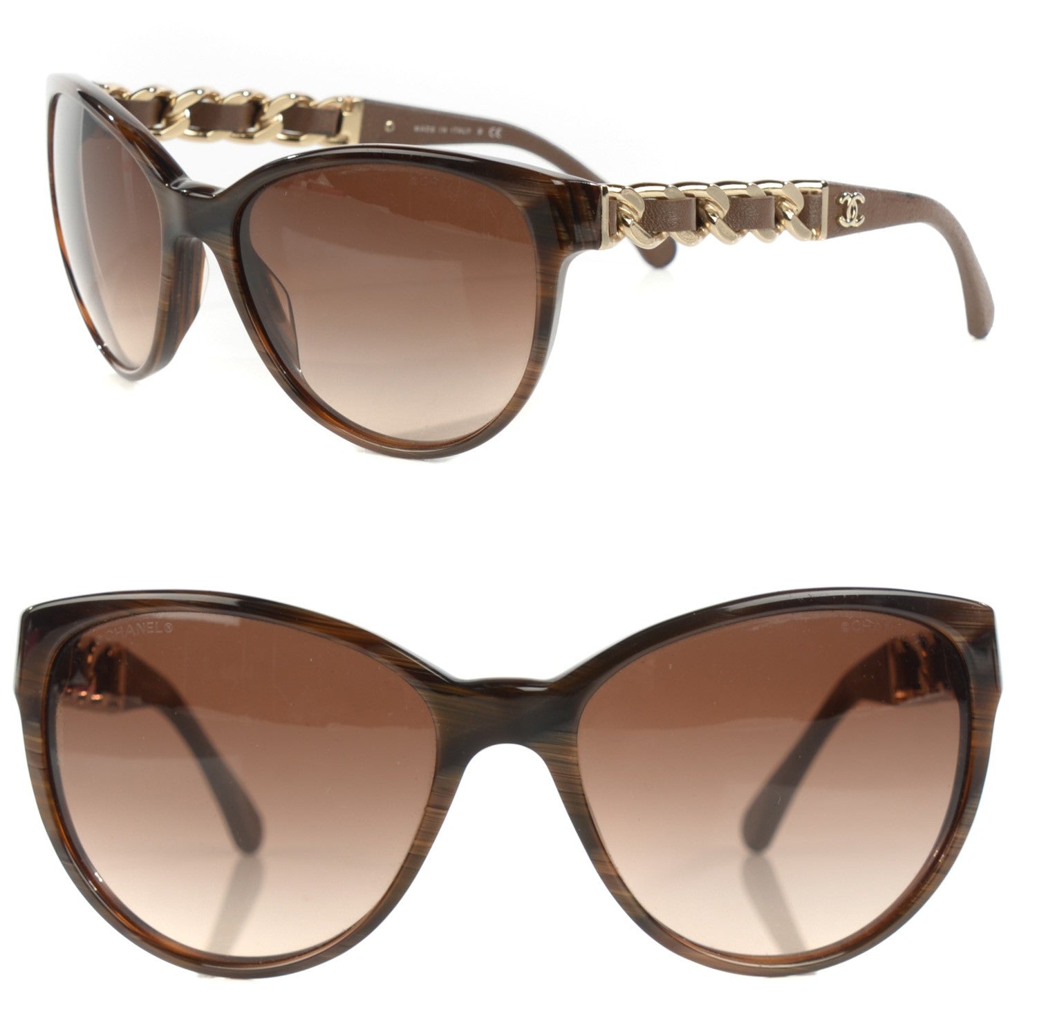 Chanel Chain Sunglasses 5215Q Brown 1 of 5