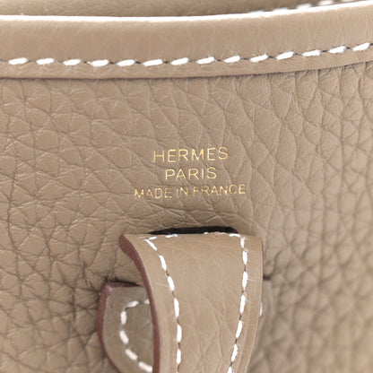 Hermes Taurillon Clemence Amazone Evelyne TPM Etoupe Bleu Indigo 6 of 11