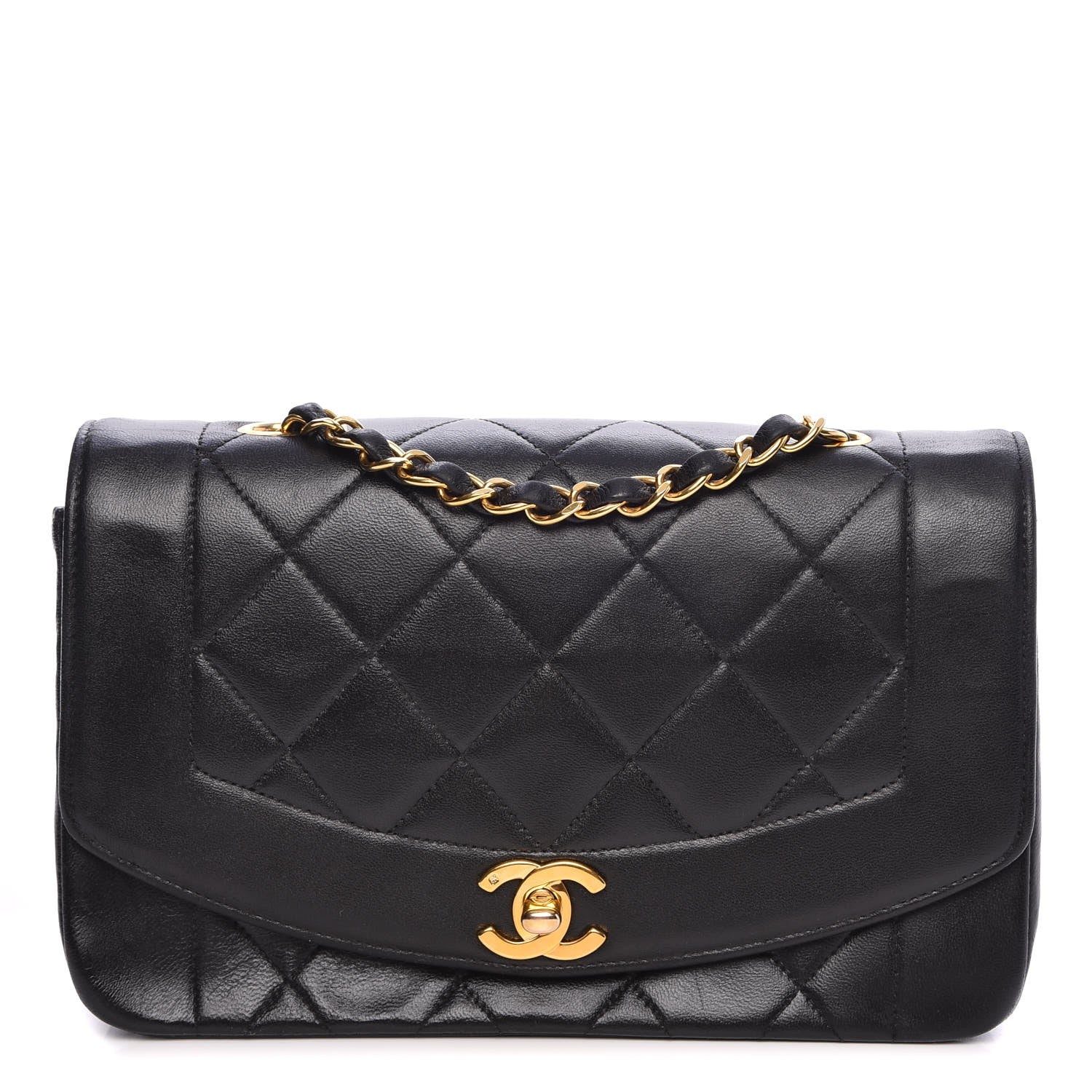 Chanel Lambskin Quilted Small Single Flap Black 1 of 8