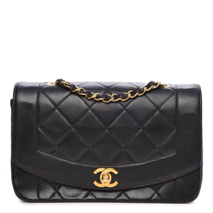 Chanel Lambskin Quilted Small Single Flap Black 1 of 8