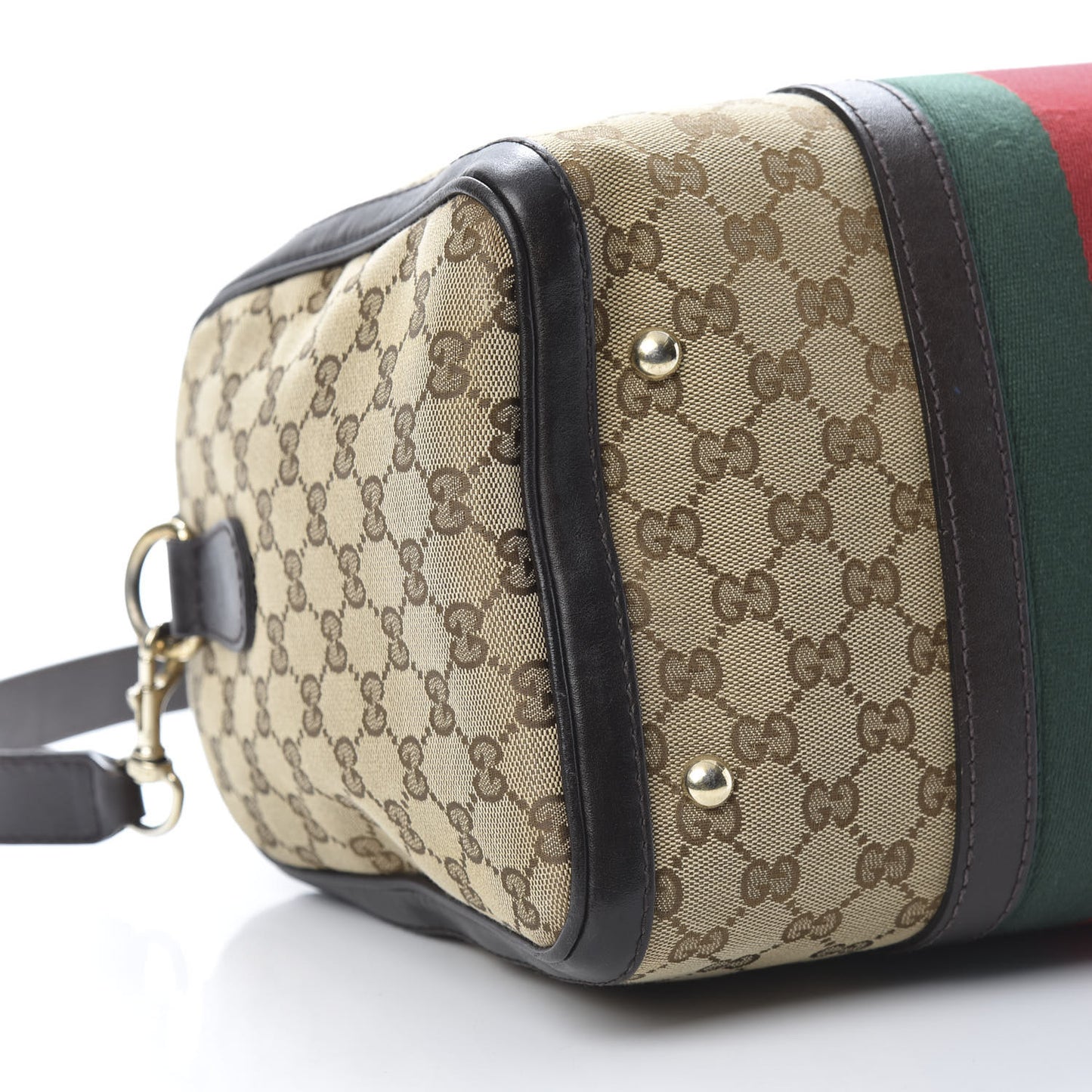 Monogram Vintage Web Medium Boston Dark Brown