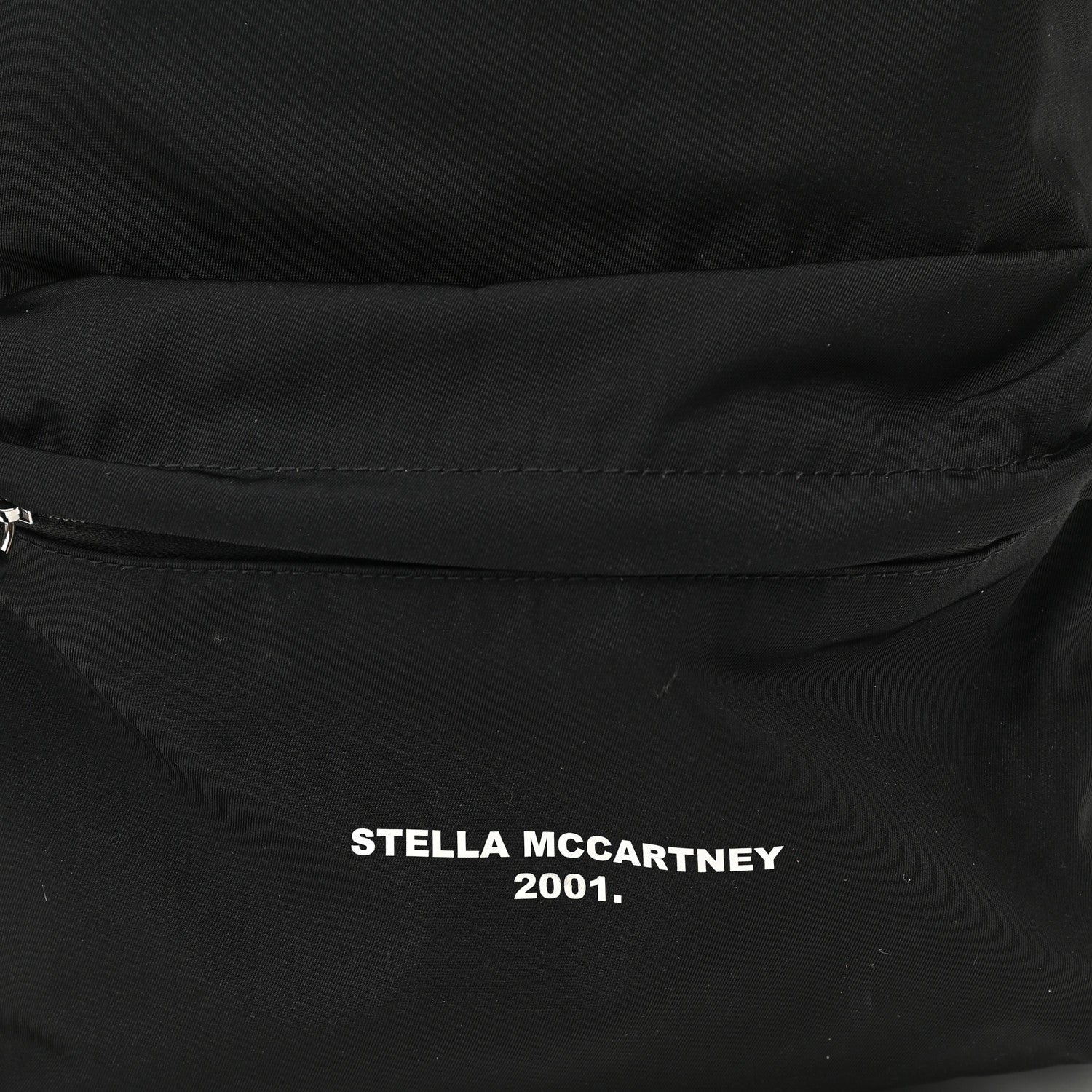 Stella McCartney Nylon Falabella Logo Go Backpack Black White 8 of 10