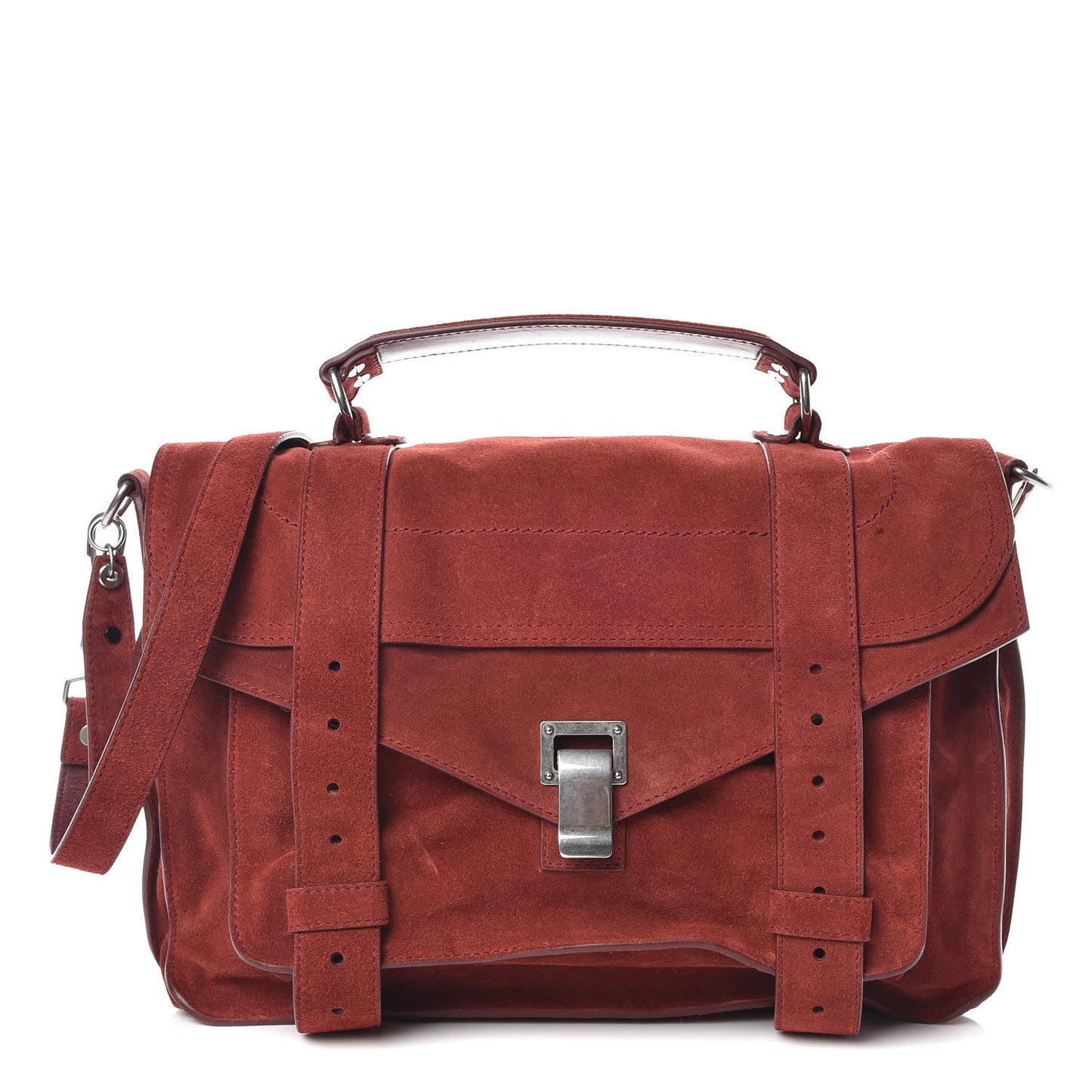 Suede Medium PS1 Satchel Midnight Plum
